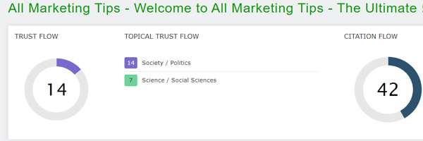 Trust Flow of All Marketing Tips