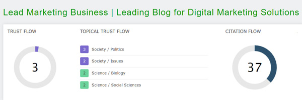 Trust Flow of Lead Marketing Business